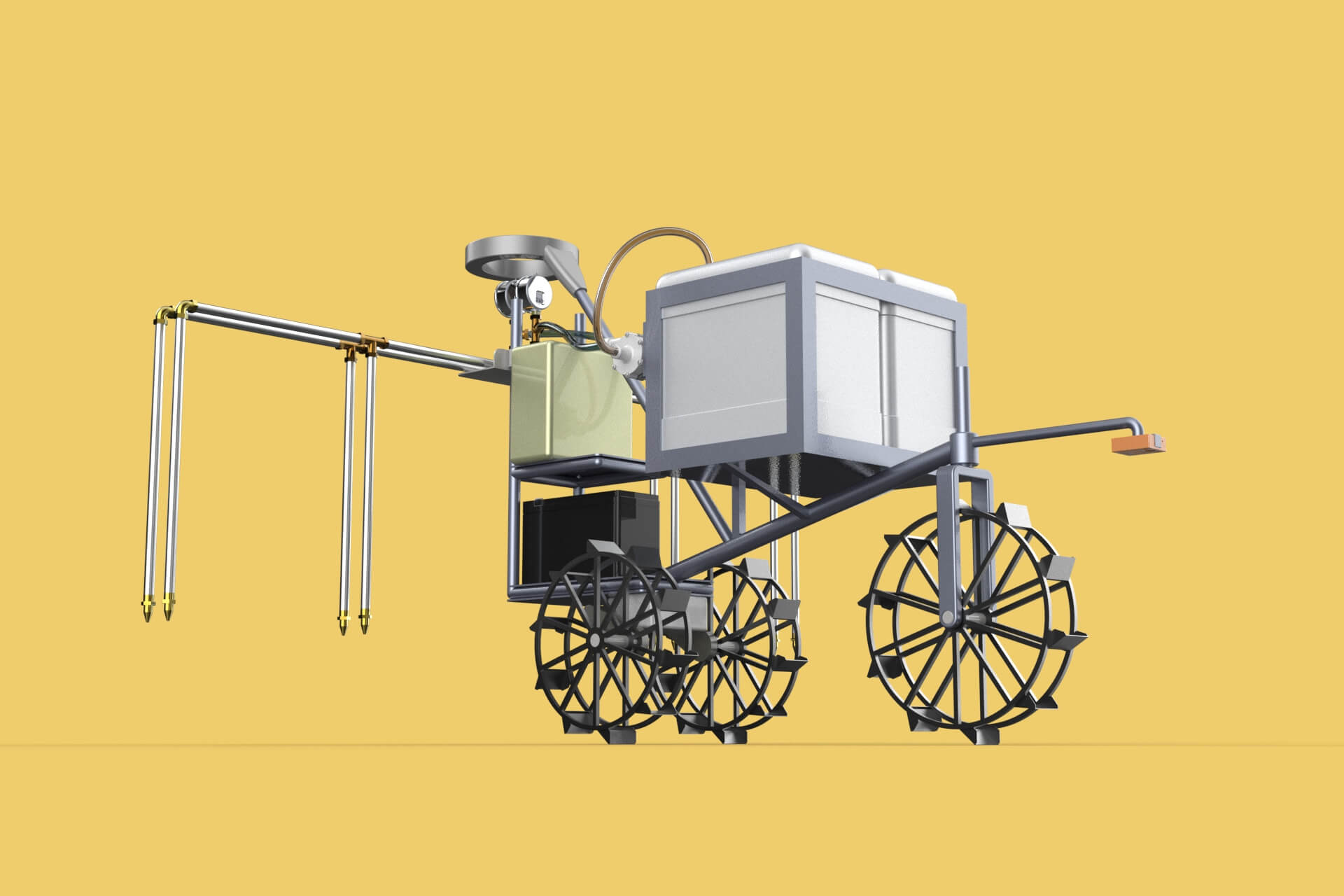 Farm Sprayer Autonomous Unmanned Robot Field Tractor Land - 3D Model by ...