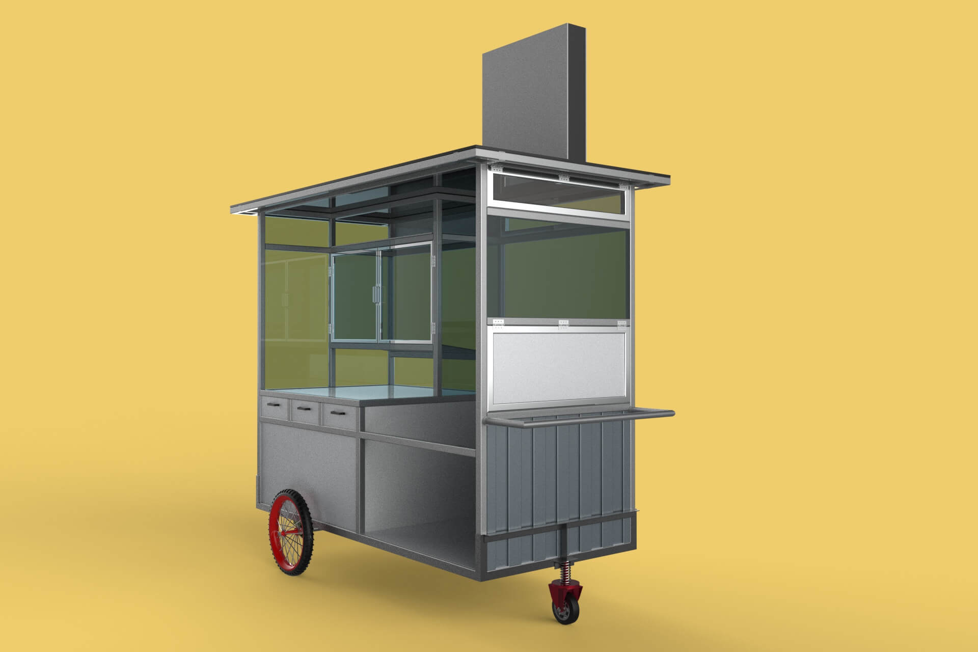 Food Cart 3D Model by surf3d