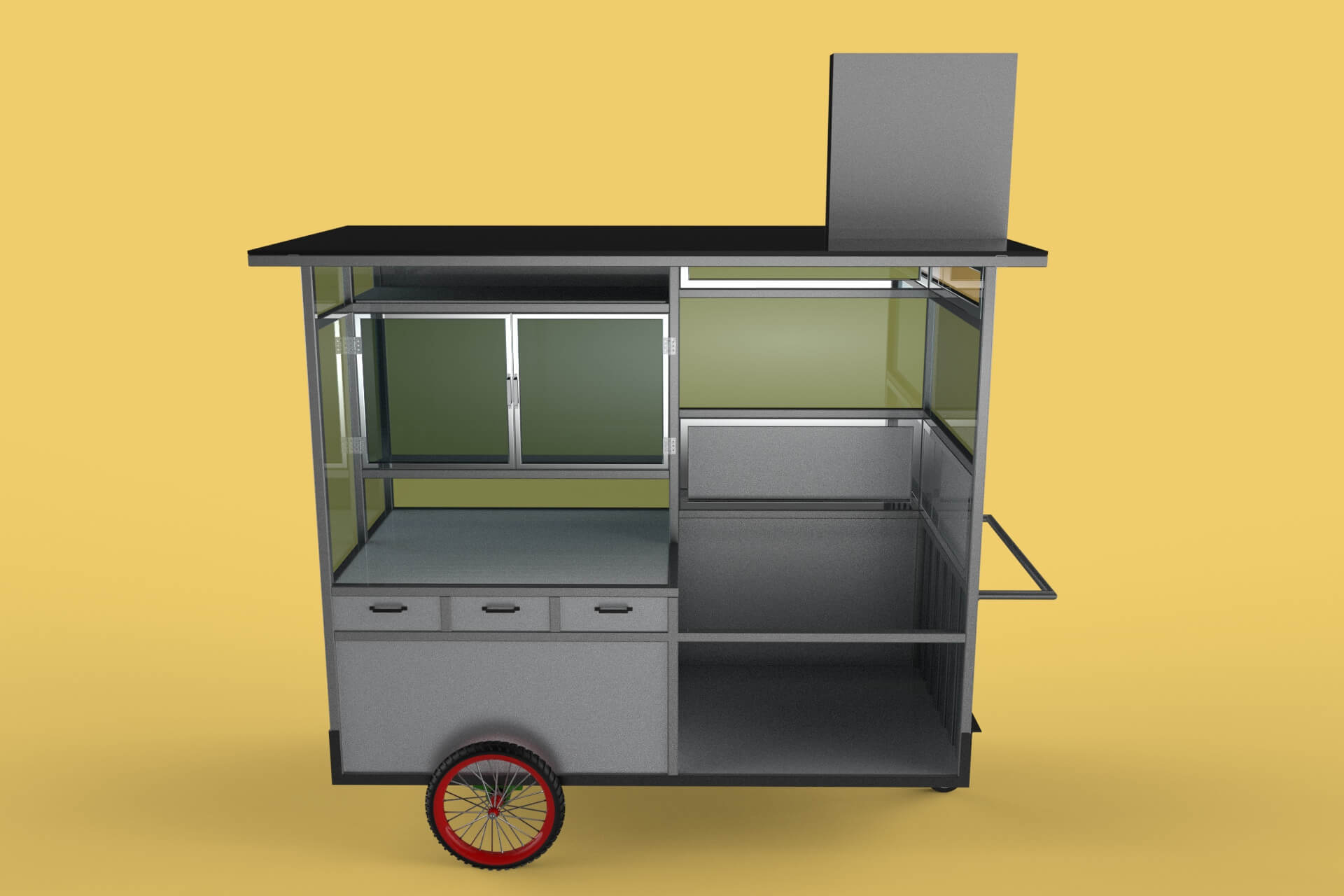 Food Cart 3D Model by surf3d