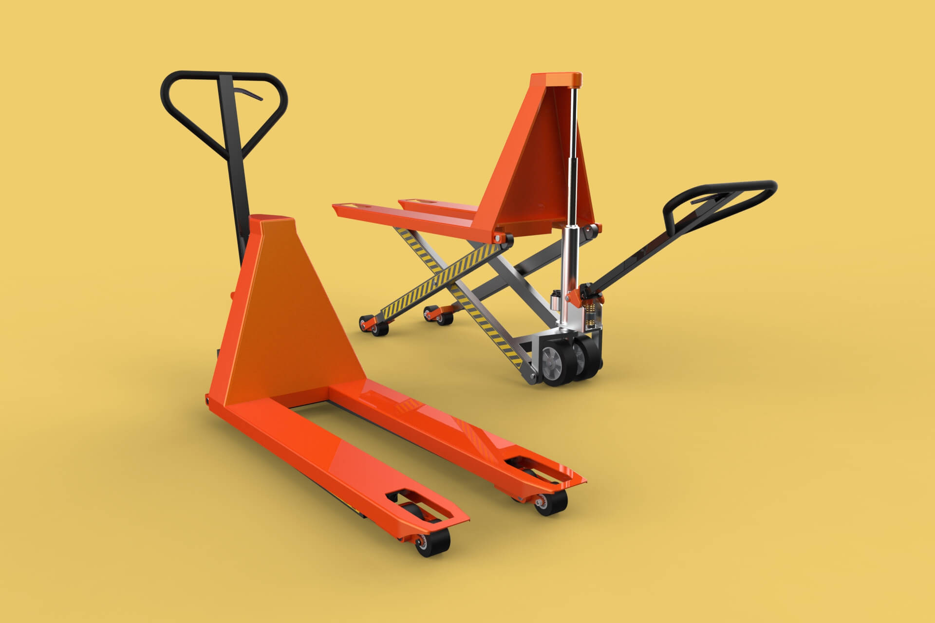 Hand Pallet Truck Jack Pump Jigger Forklift 3D Model by surf3d