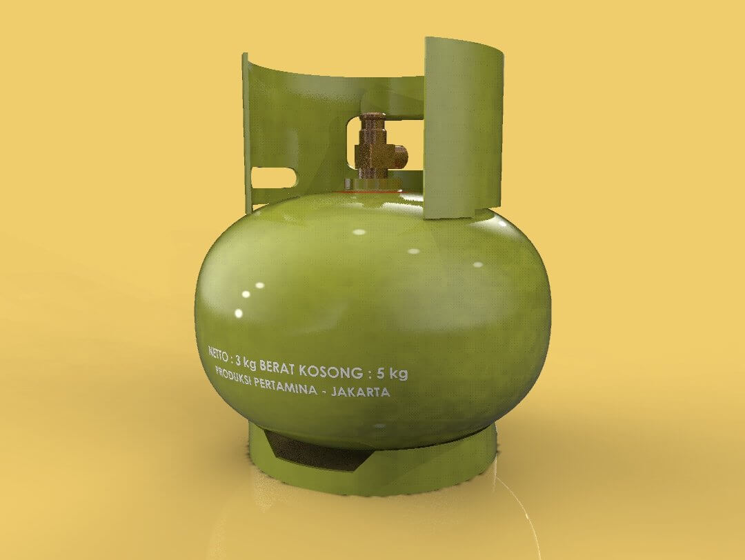 LPG Cooking Gas Cylinder 3D Model by surf3d