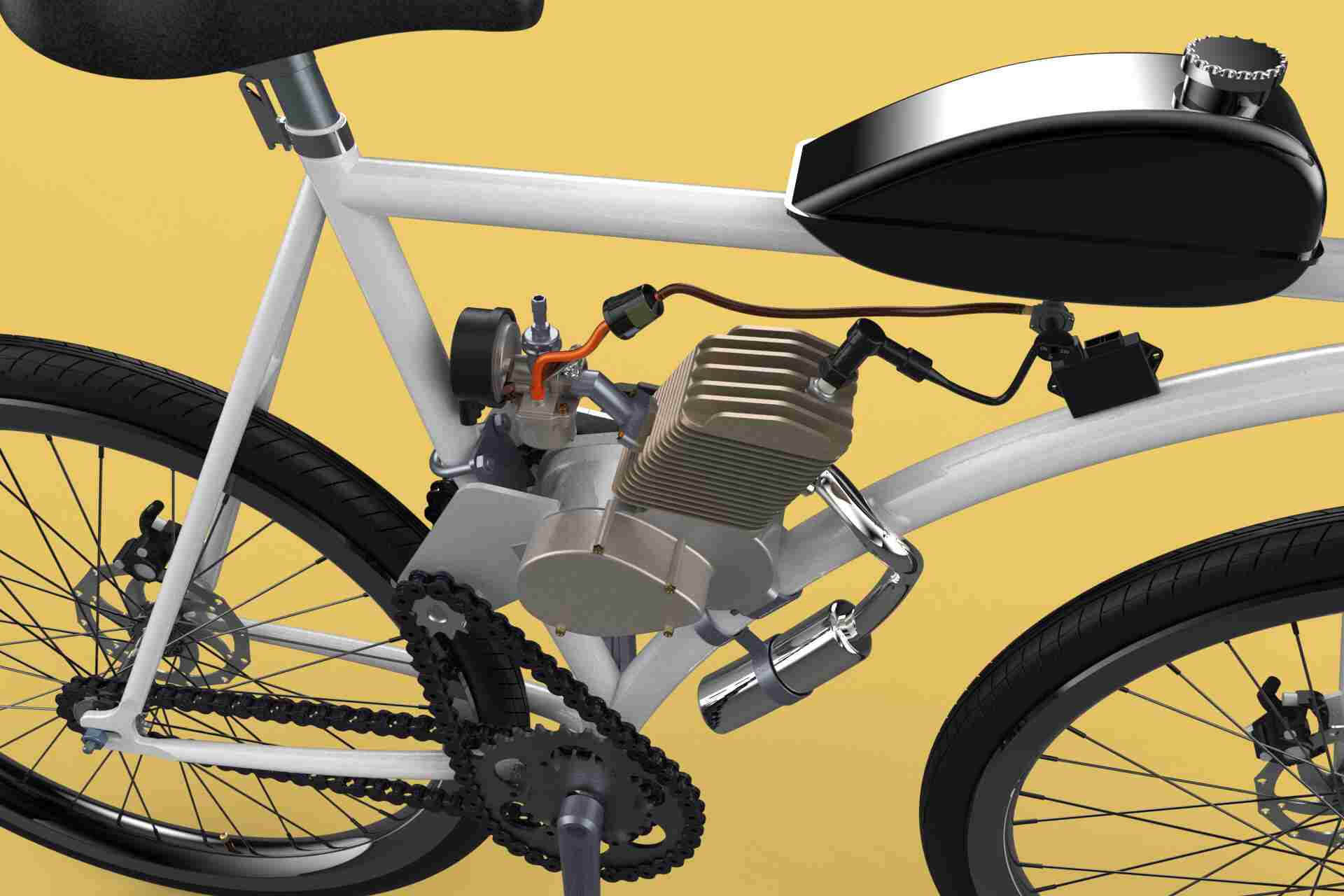 Petrol Engine BICYCLE 3D Model by surf3d