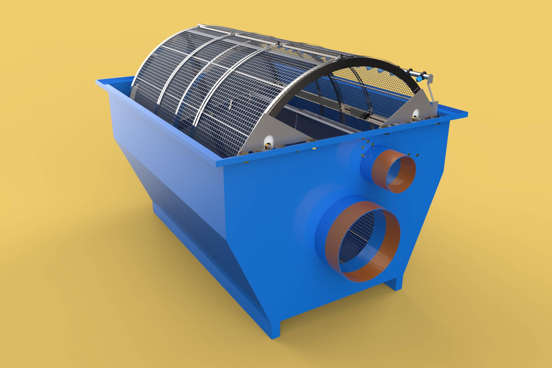 Rotary Drum Filter 3D Model by surf3d