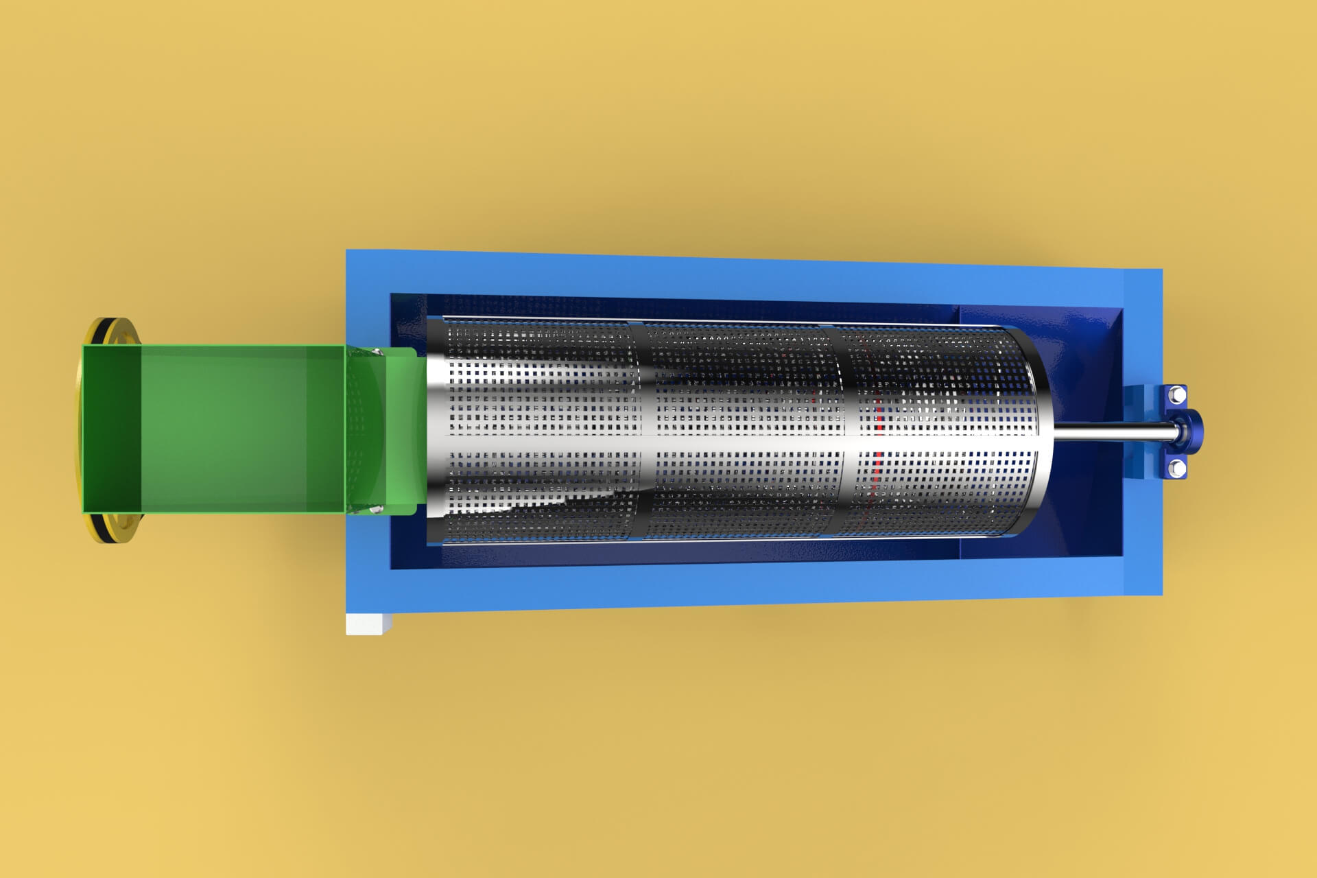 Rotary Drum Sand Sieve Machine Industrial Sieving Screen - 3D Model by ...