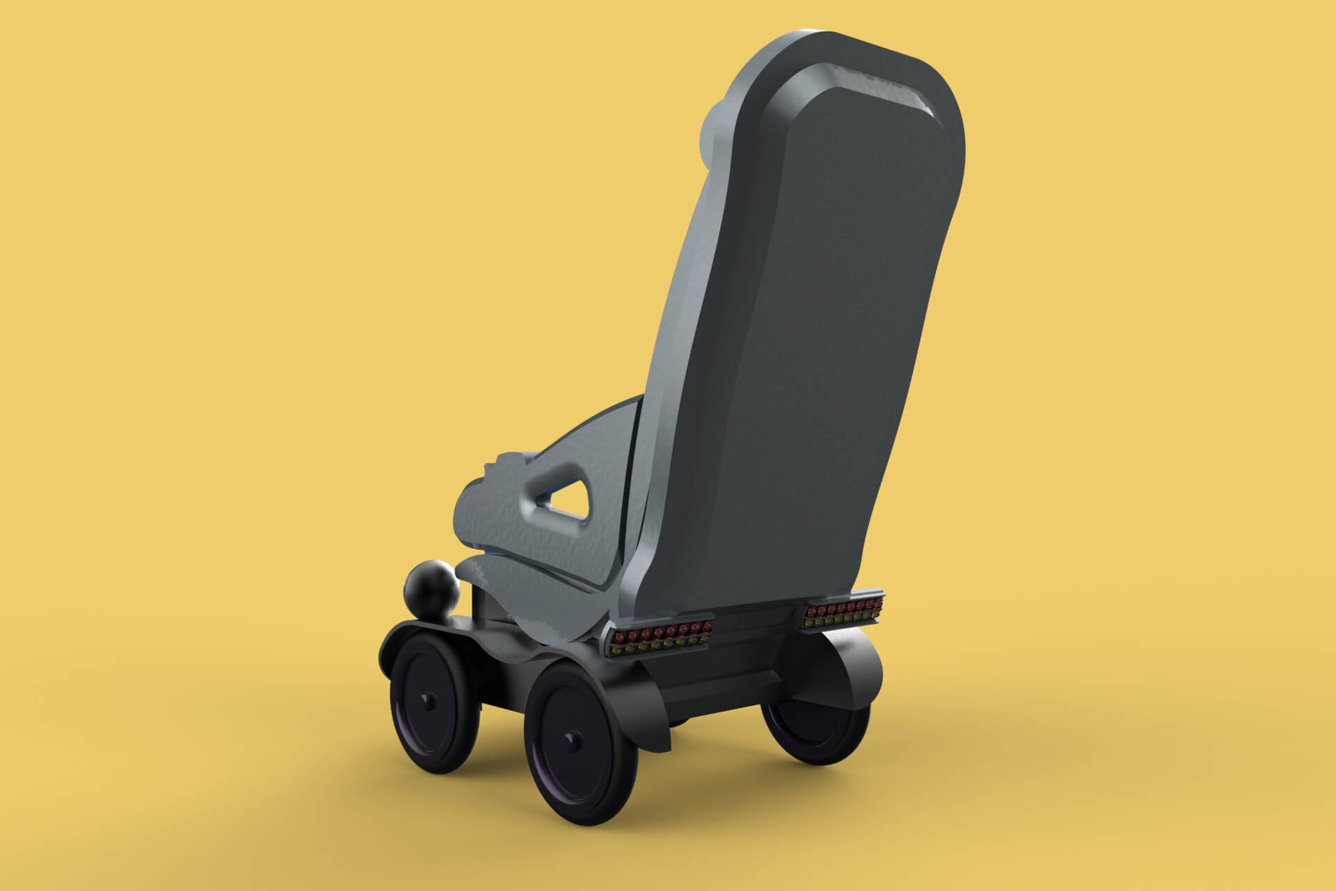 Self-Driving Smart Electric Wheelchair Autonomous Robot Cart 3D Model ...