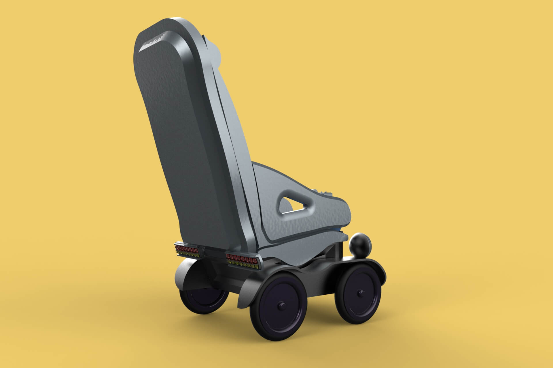 Self-Driving Smart Electric Wheelchair Autonomous Robot Cart 3D Model ...