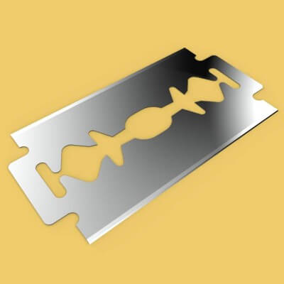 Razorblade Rendering Razor Blade - 3D Model by surf3d
