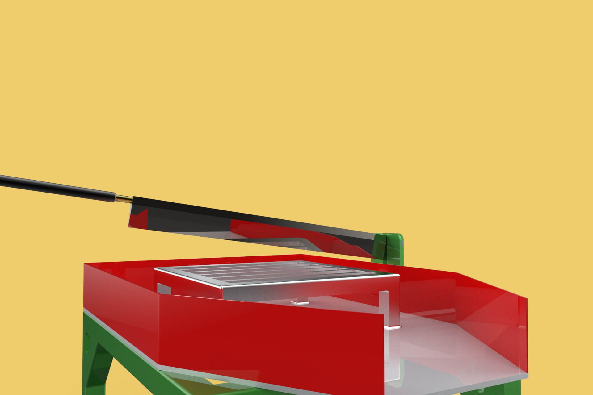 Table Lever Handle Coconut Peeler Tool Splitter Cut Divider - 3D Model ...