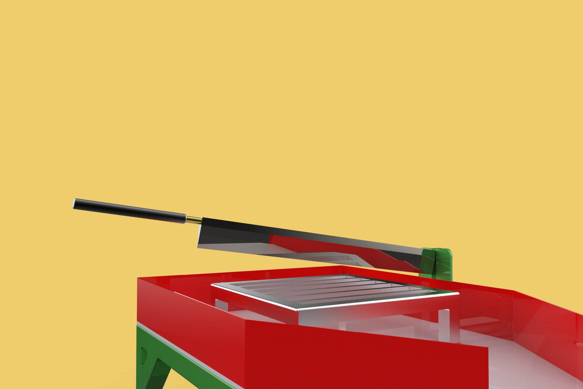 Table Lever Handle Coconut Peeler Tool Splitter Cut Divider - 3D Model ...