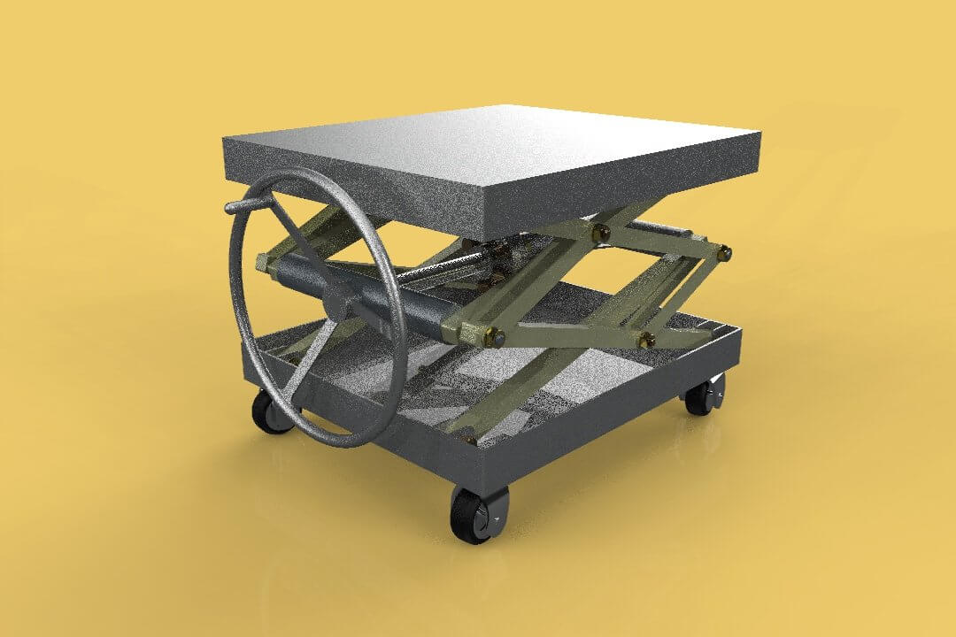 Industrial Scissor Lift Table 3D Model by surf3d
