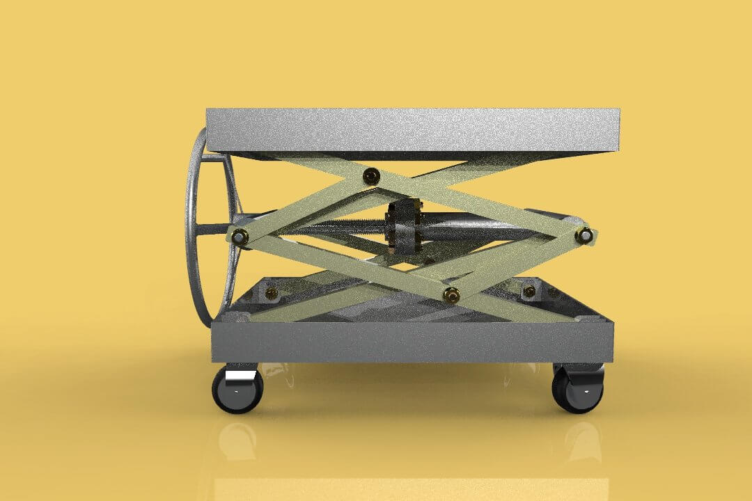 Industrial Scissor Lift Table 3D Model by surf3d