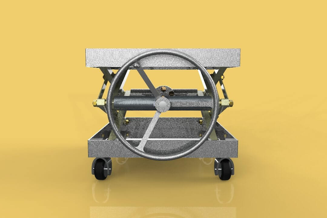 Industrial Scissor Lift Table 3D Model by surf3d