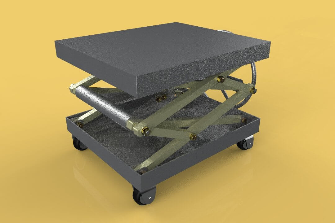 Industrial Scissor Lift Table 3D Model by surf3d