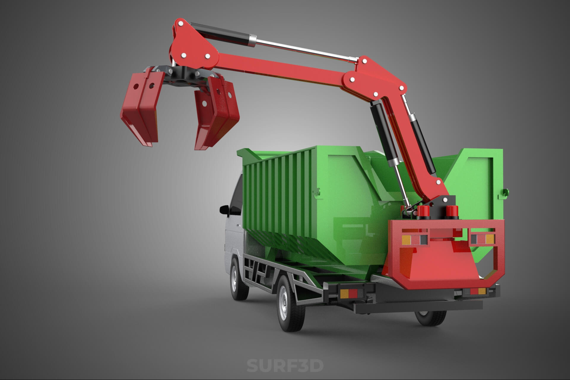 Wood Log Tree Grapple Truck Loader Crane Lift Grabber L300 2 - 3D Model ...