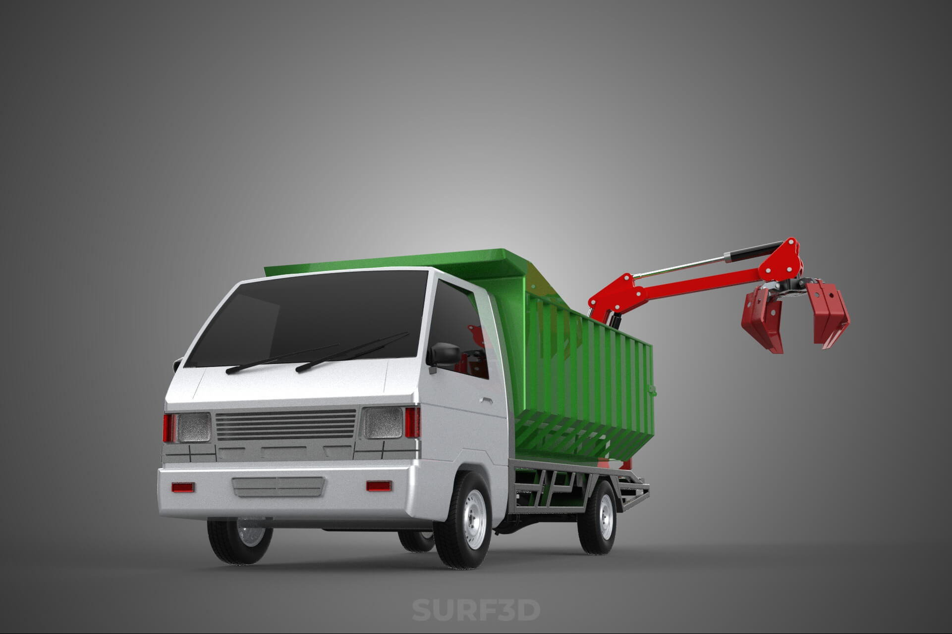 L300 Loader Wood Log Tree Grapple Truck Loader Crane Lift Grabber L300 2 - 3D Model ...