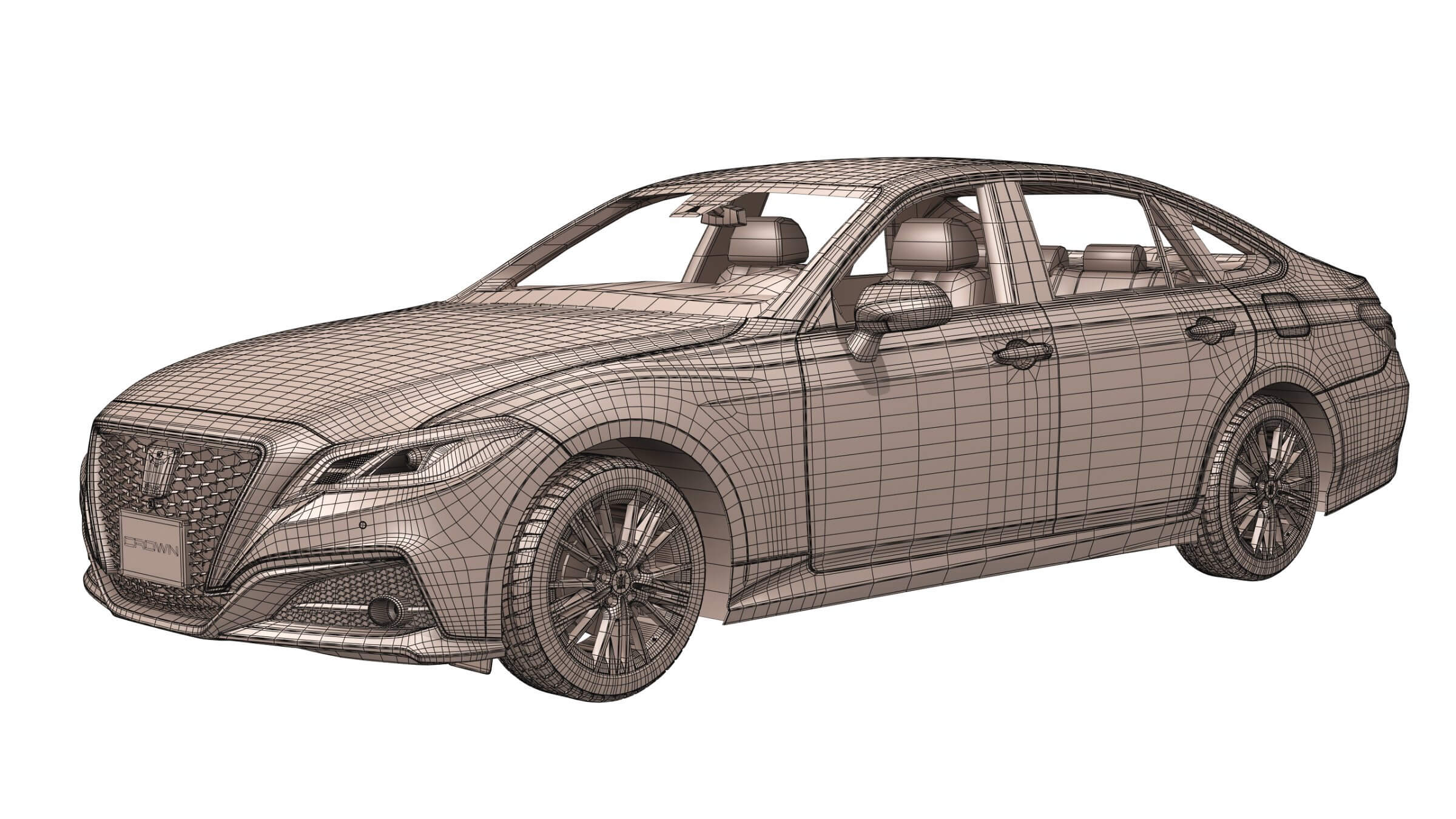 Toyota Crown 2019 3D Model By Swan3DStudios