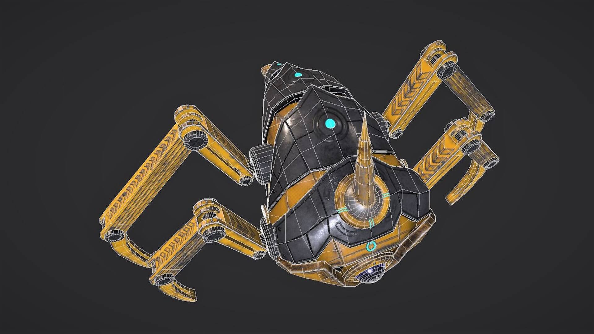 Sci-Fi Robot Drone 3D Model by Swastika