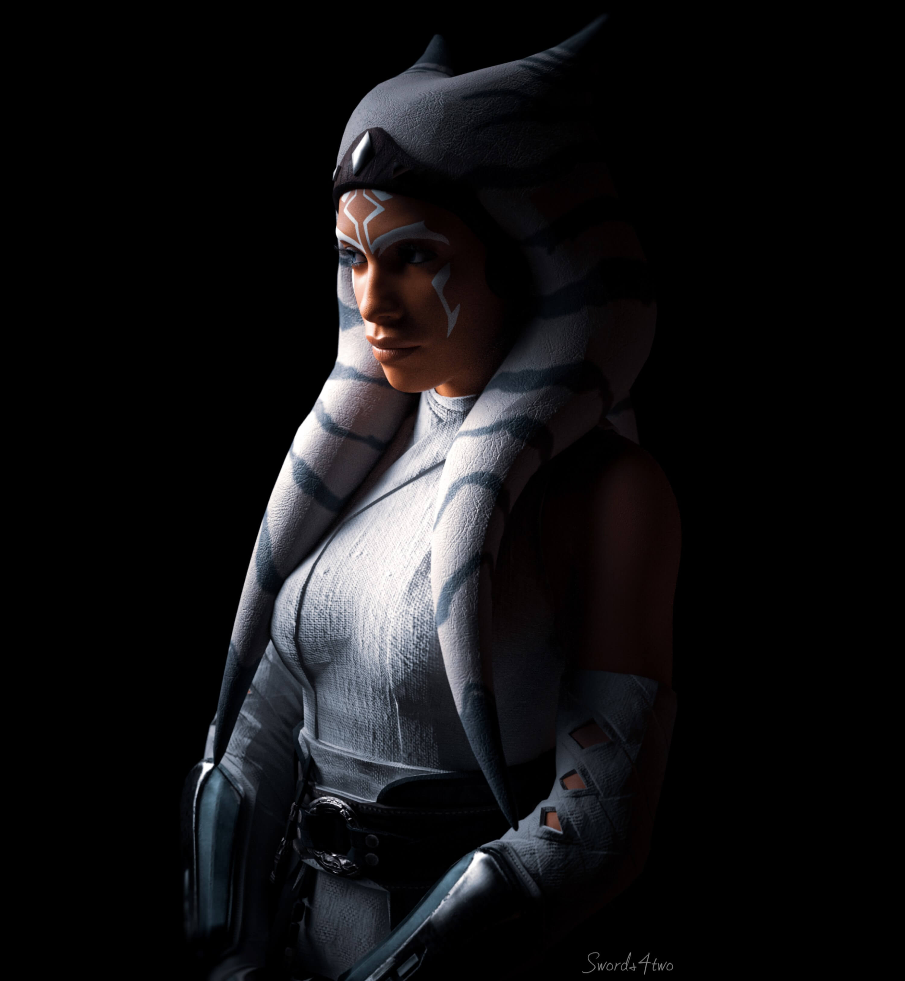 Ahsoka 3d Render Digital Art By Swords4two
