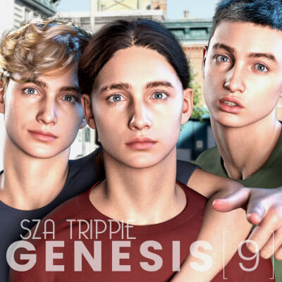 Young Antoine Character Morph for Genesis 9 Male by Sza Trippie
