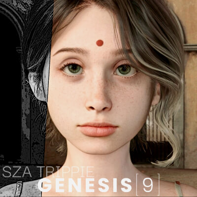 Diana Tween Character Morph for Genesis 9 Female by Sza Trippie