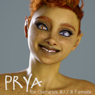 Prya the Half-Goblin - Fantasy Character for Genesis 8/8.1F by Sza Trippie