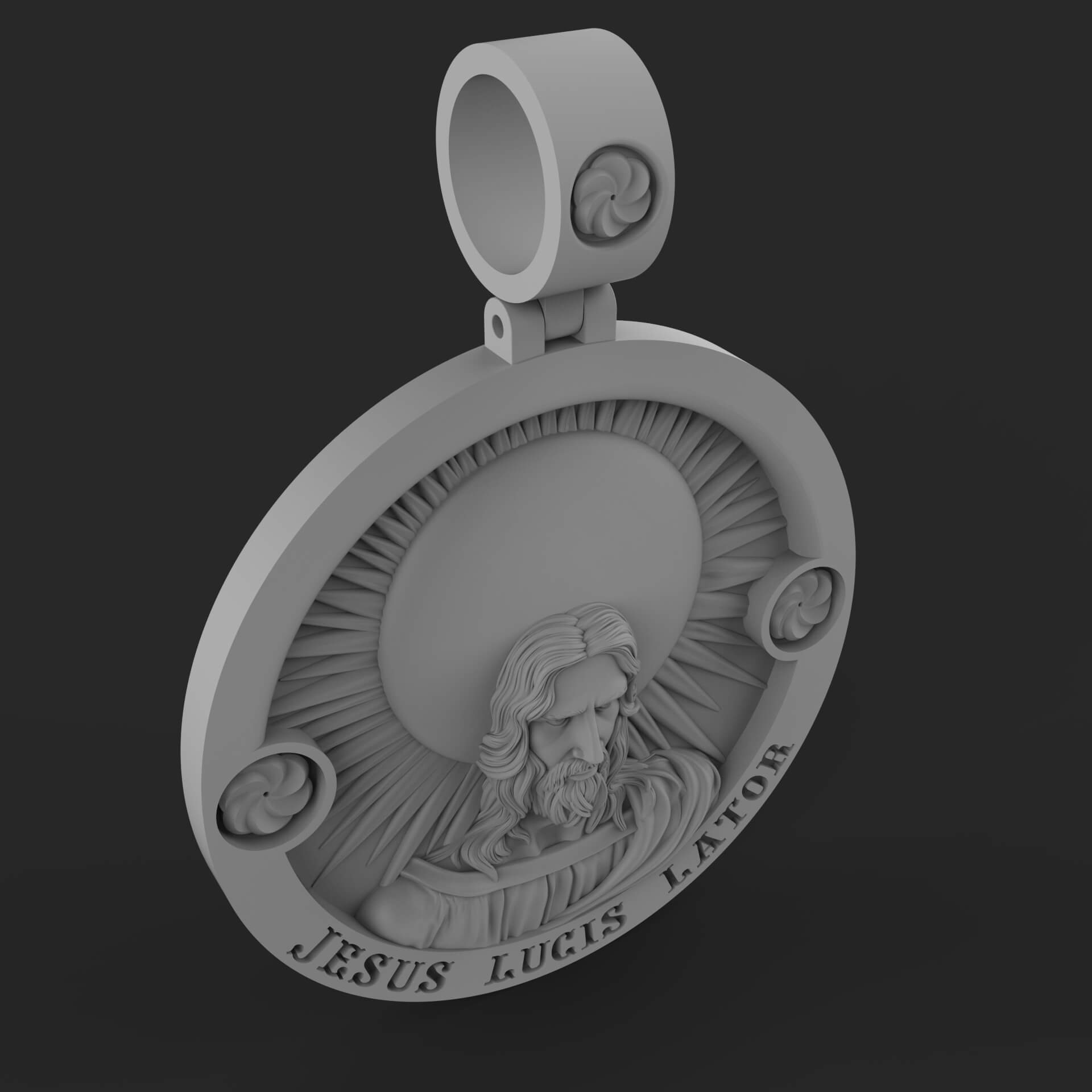 Jesus Pendant 3D Print Model by TahmAz