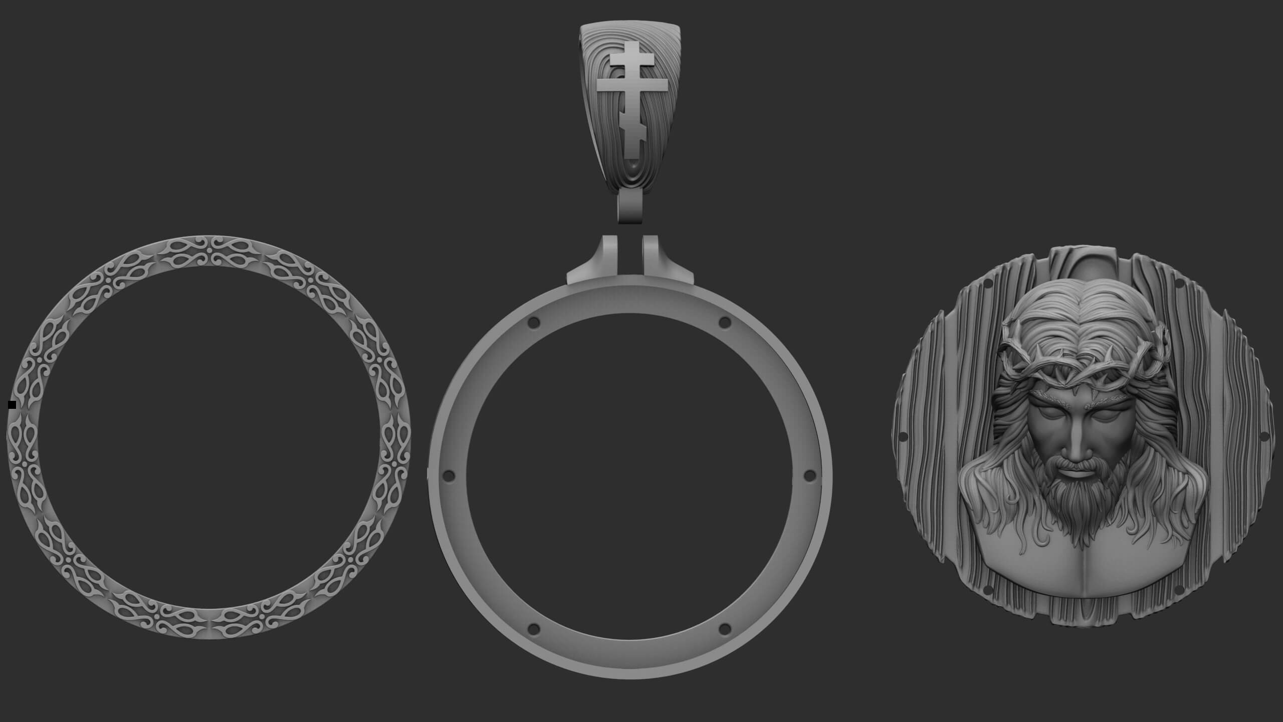 Jesus Pendant - 3D Model by TahmAz