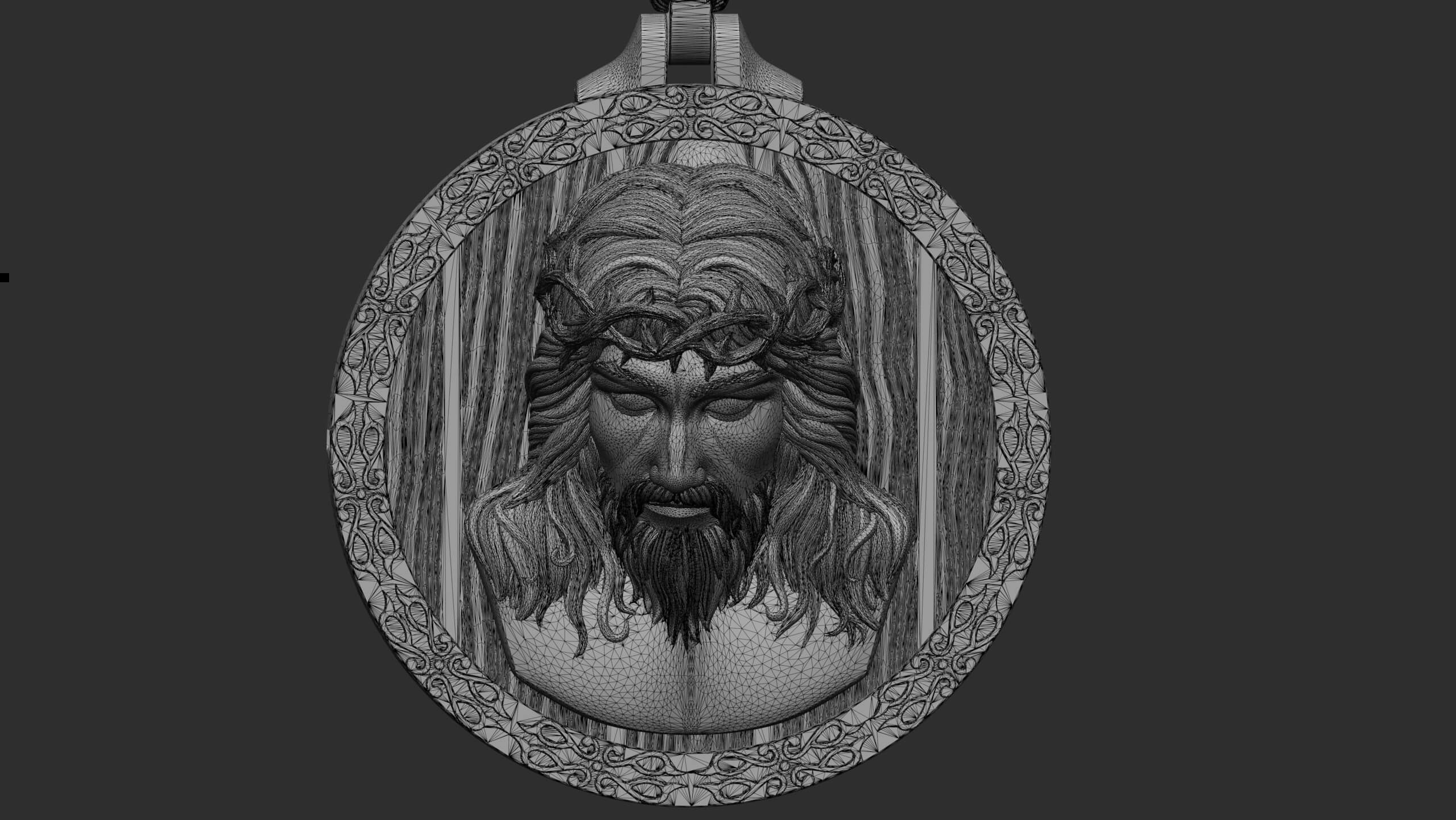 Jesus Pendant 3D Print Model by TahmAz