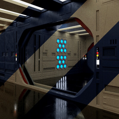 Dark Space Walls for DAZ by TALON-3D