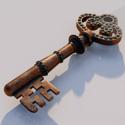 Old Classical Key - 3D Model by tamm design