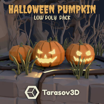 Halloween Pumpkin Low Poly Pack