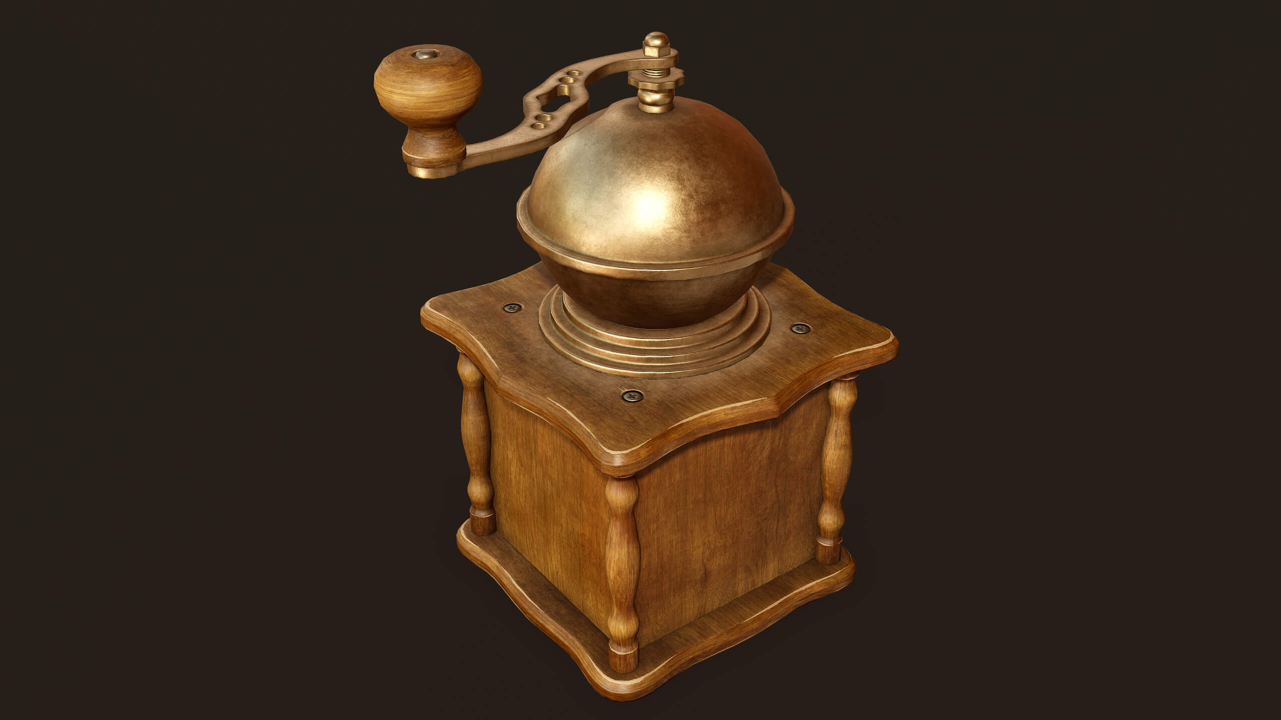 Vintage Coffee Grinder - 3D Model by Tatiana Gladkaya