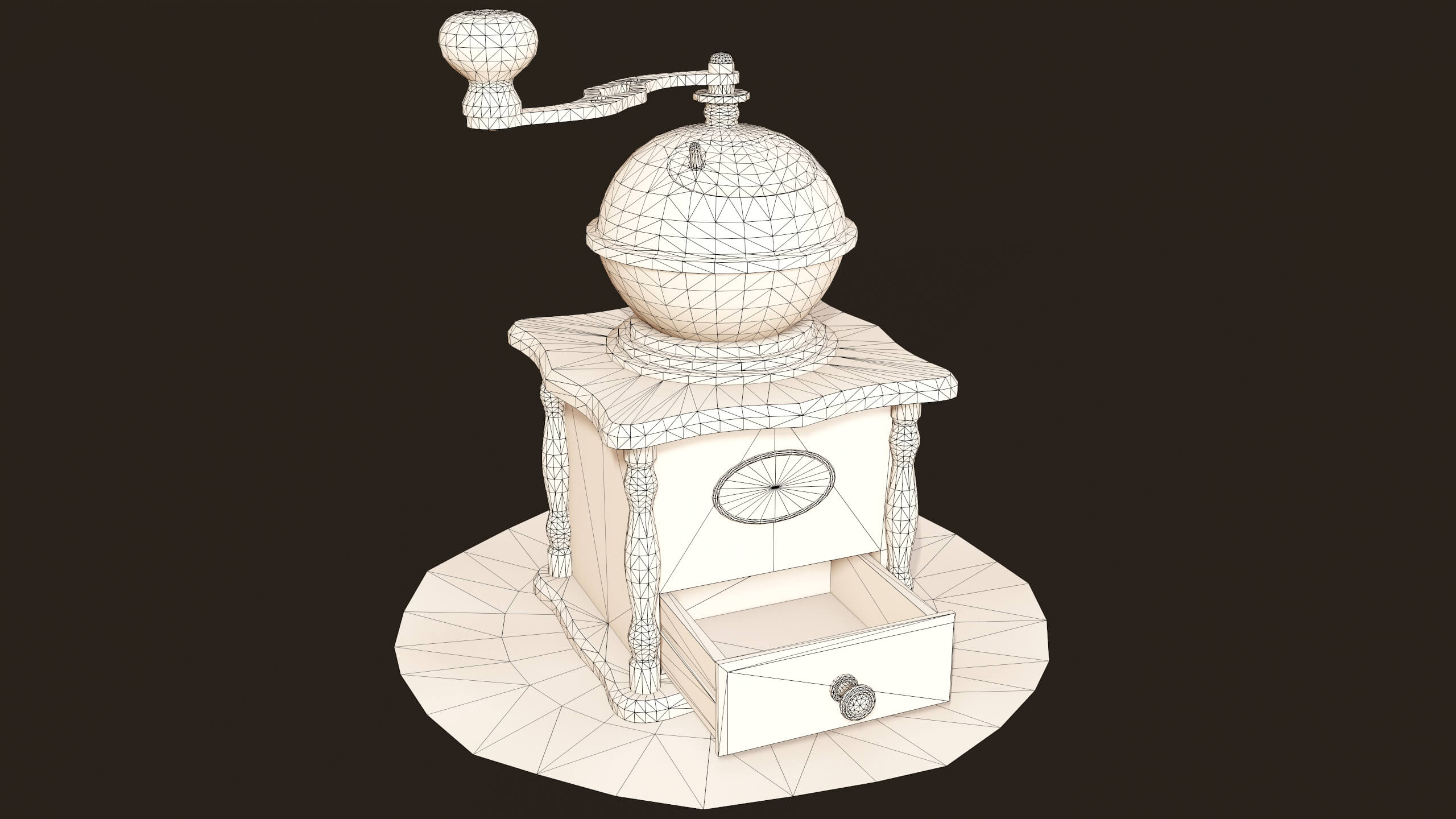Vintage Coffee Grinder - 3D Model by Tatiana Gladkaya