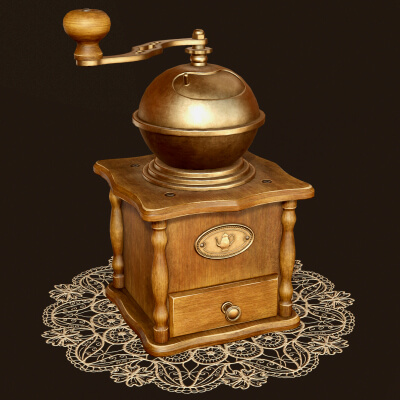 Vintage Coffee Grinder - 3D Model by Tatiana Gladkaya
