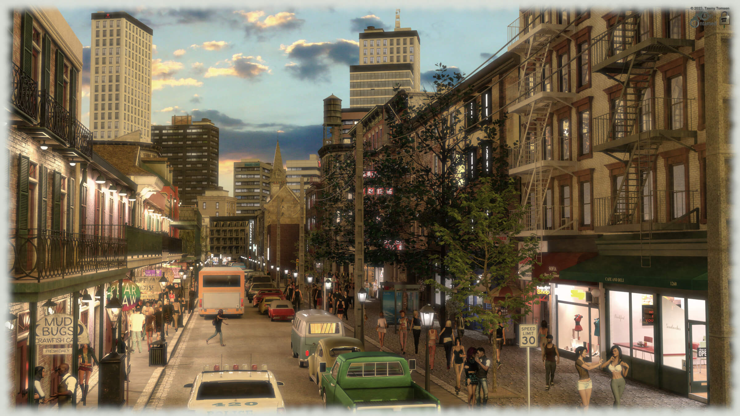 Tomsen Town - Veronica Avenue 3D Render | RenderHub Gallery