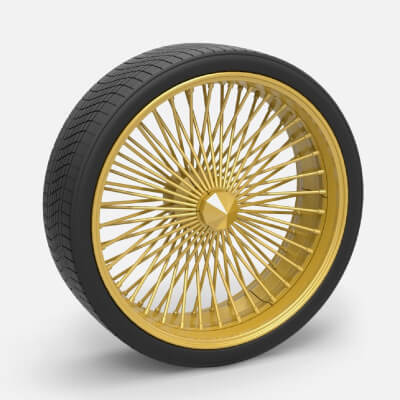 30 Wire Rims 30 Inch Wire Wheel of Donk Car Scale 1:25 - 3D Model by TechItemsRock