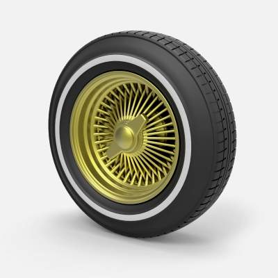 Lowrider Wire Wheel Rim - 3D Model by TechItemsRock
