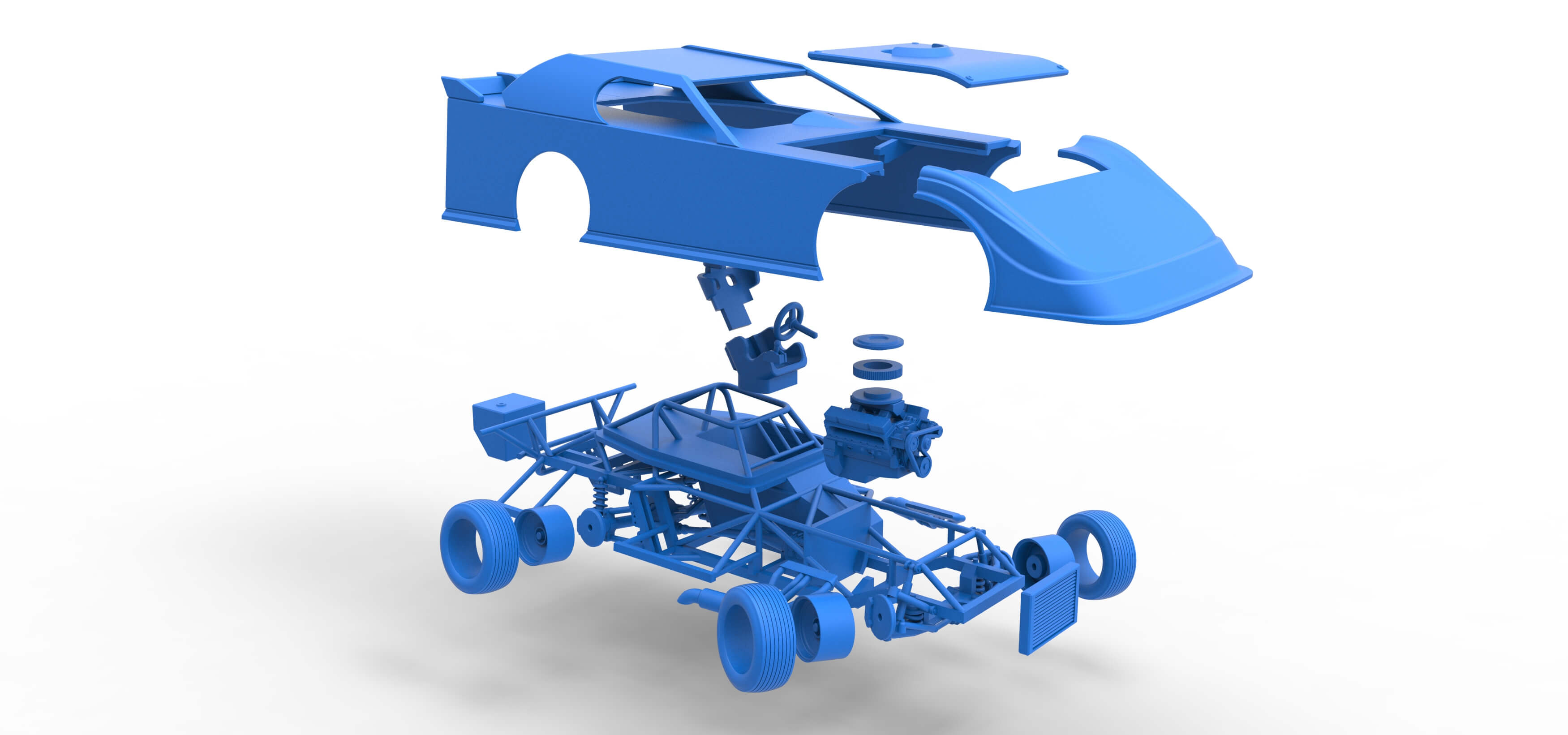 Super Stock Modified Dirt Modified Super Stock Car While Turning 1:25 - 3D Model by ...