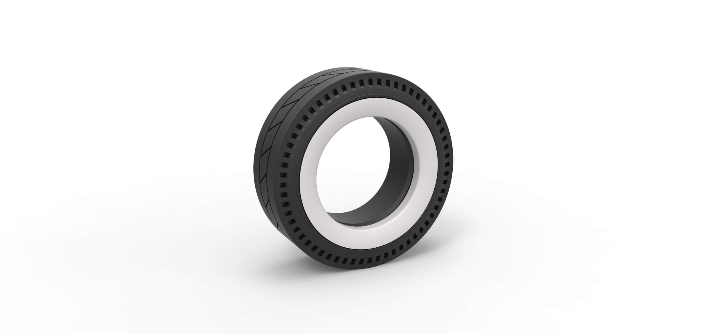 Dragster Rear Tire 1:25 - 3D Model by TechItemsRock