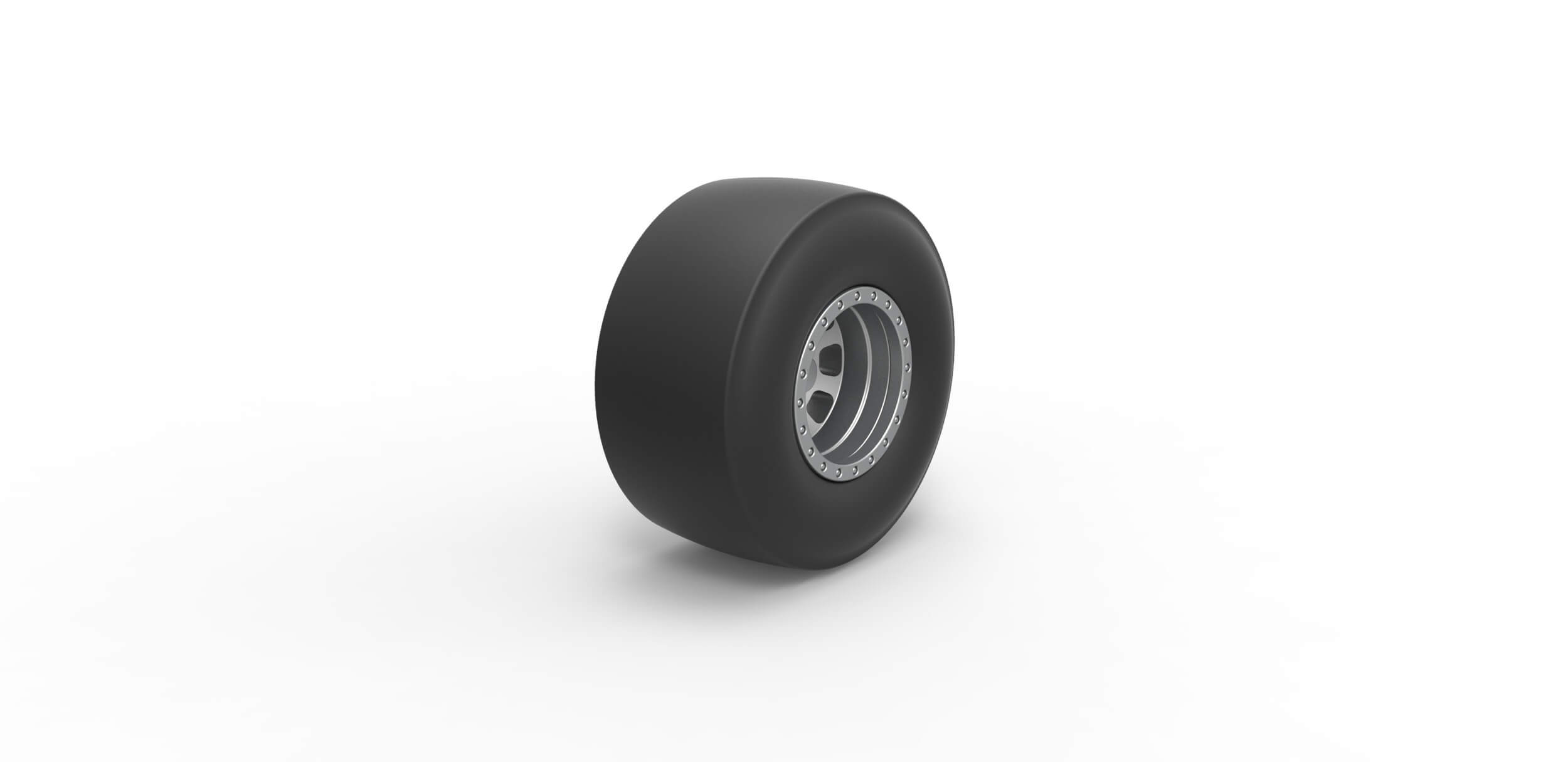 Dragster Rear Wheel 1:25 - 3D Model by TechItemsRock