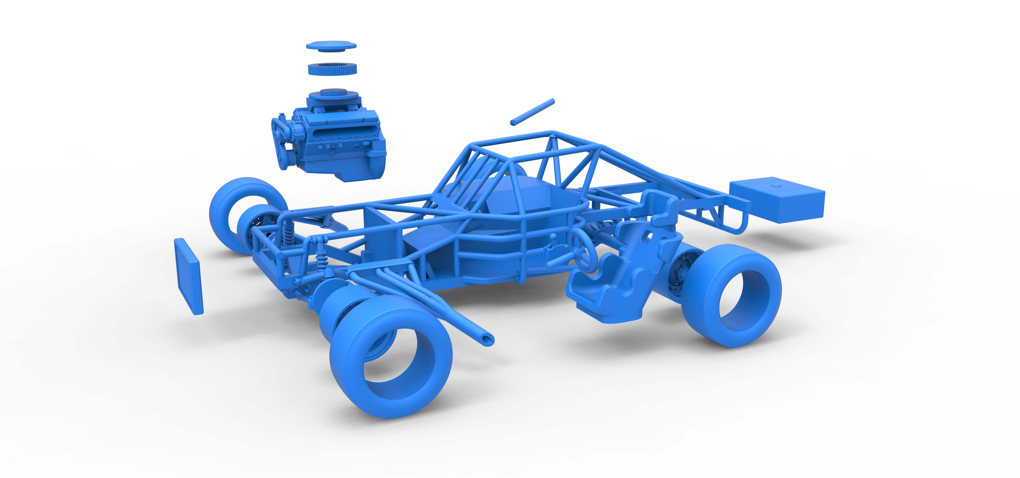 Rc Figure 8 Racing Figure 8 Race Car Base 1:25 - 3D Model by TechItemsRock