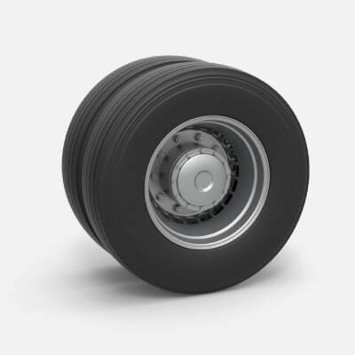 Rear Wheel of Racing Semi Truck Version 2 Scale 1:25 - 3D Model by ...