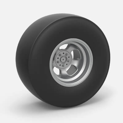 Rear Wheel of Vintage Dragster Version 2 Scale 1:25 - 3D Model by ...