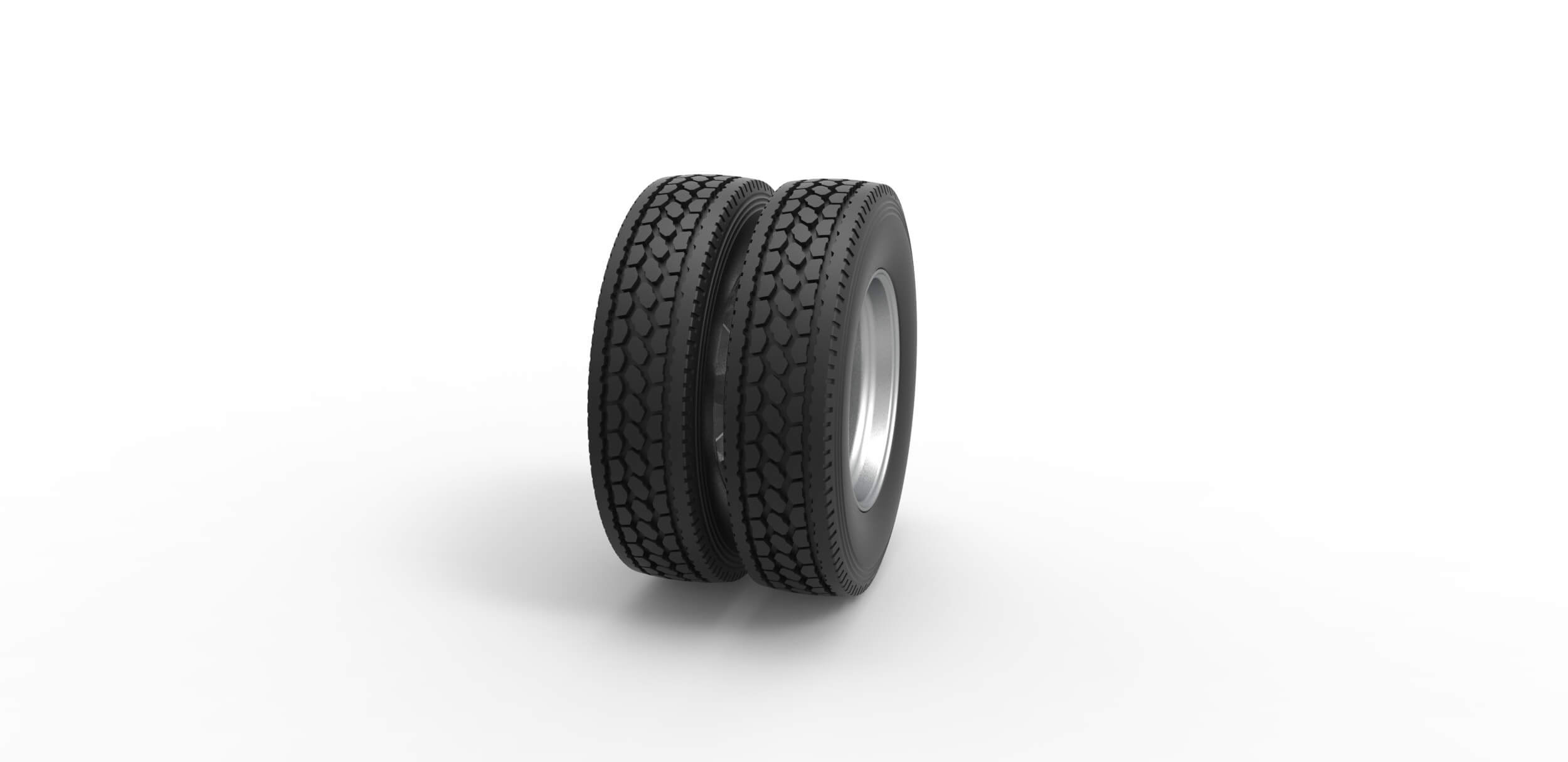 Shool Seven Hole Rear Wheel of Old Shool Truck 1:25 - 3D Model by TechItemsRock