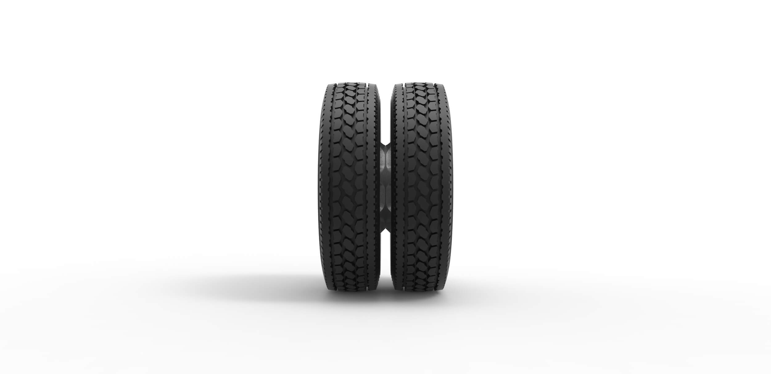 Shool Seven Hole Rear Wheel of Old Shool Truck 1:25 - 3D Model by TechItemsRock