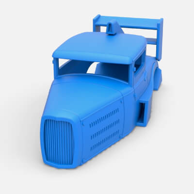 Hot Rod Shell Shell of Hot Rod Version 2 Scale 1:25 - 3D Model by TechItemsRock