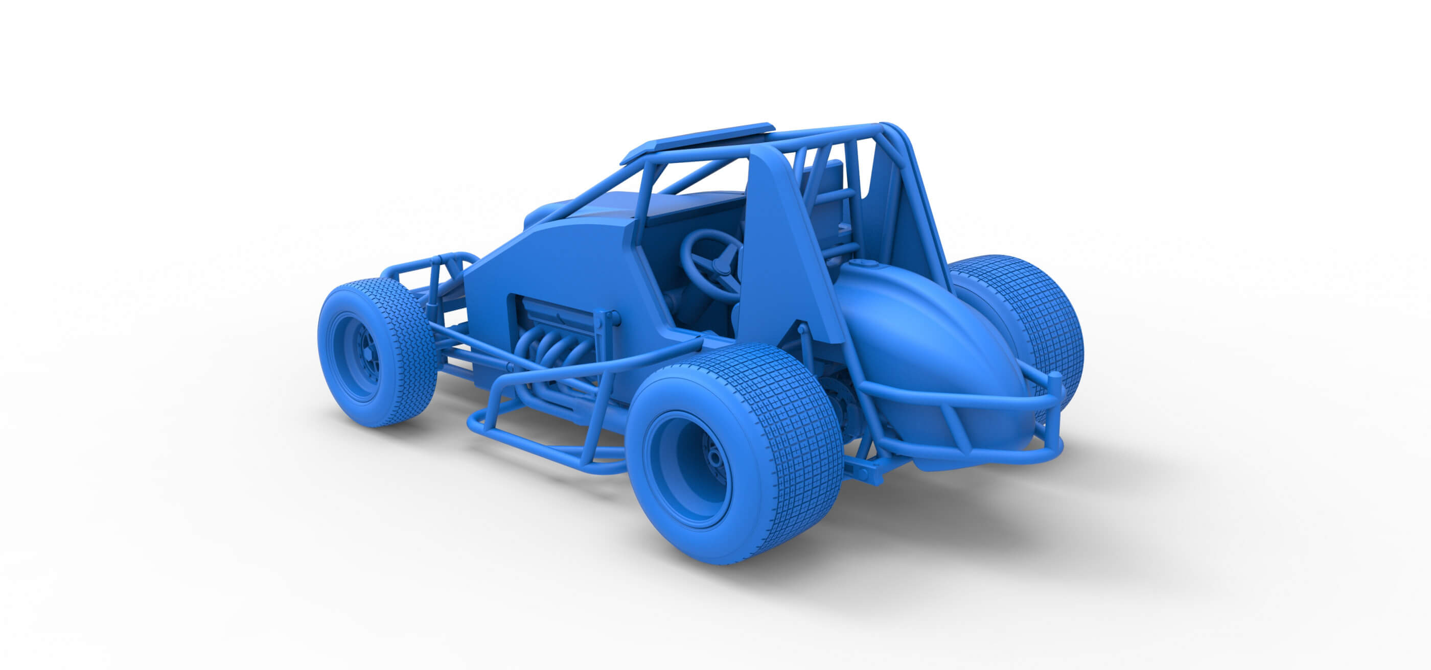 Spring Car Model Sprint Car 1:25 - 3D Model by TechItemsRock