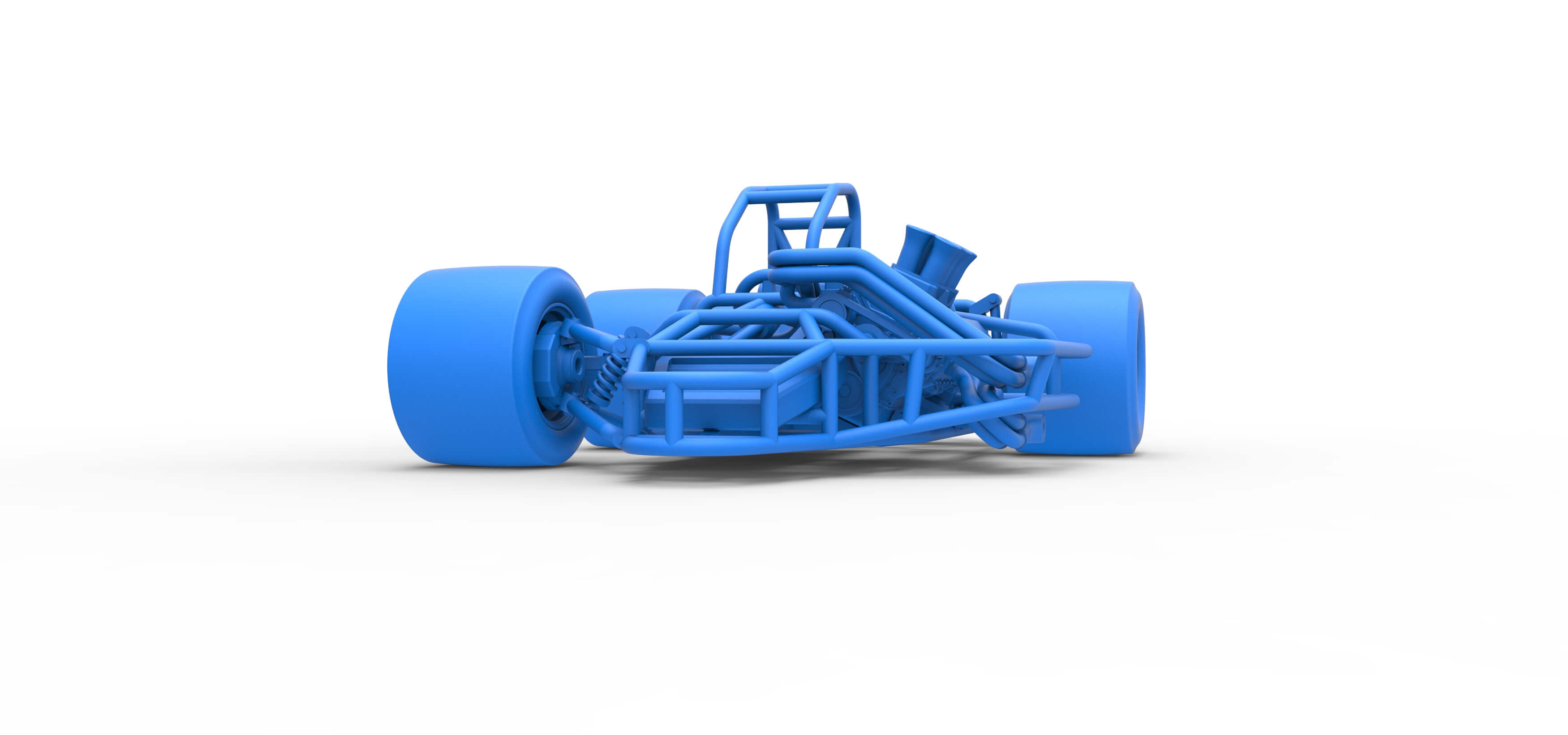 Supermodified 3-TO-1 Race Car Base 1:25 3D Model by TechItemsRock
