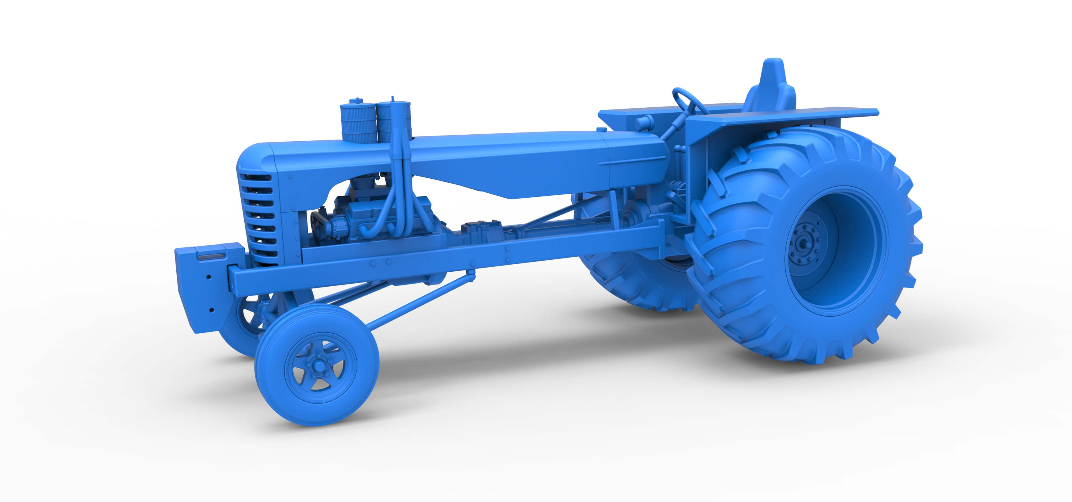 Vintage Small Block Pulling Tractor Scale 1:25 - 3D Model by TechItemsRock
