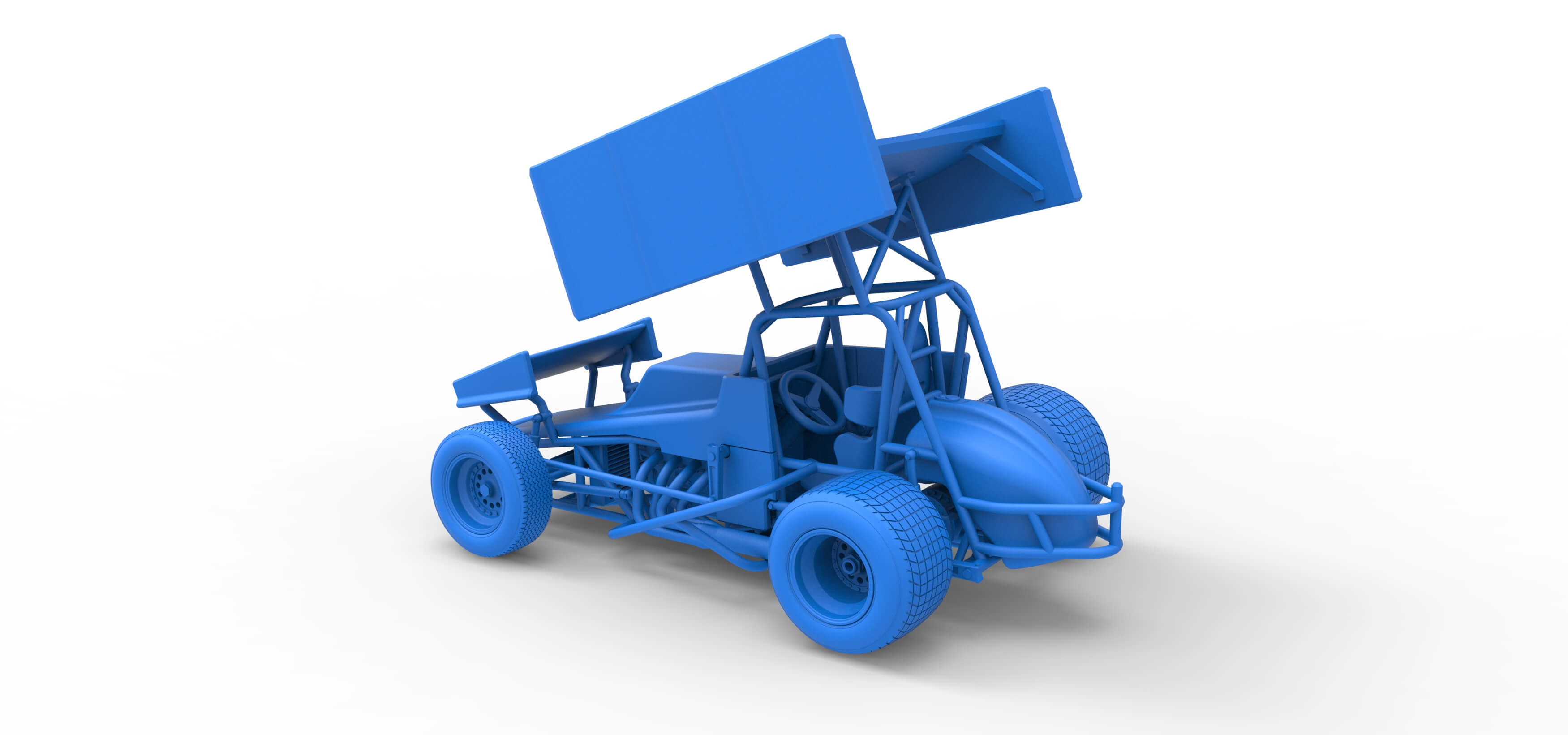 Spring Car Model Vintage Sprint Car 1:25 - 3D Model by TechItemsRock